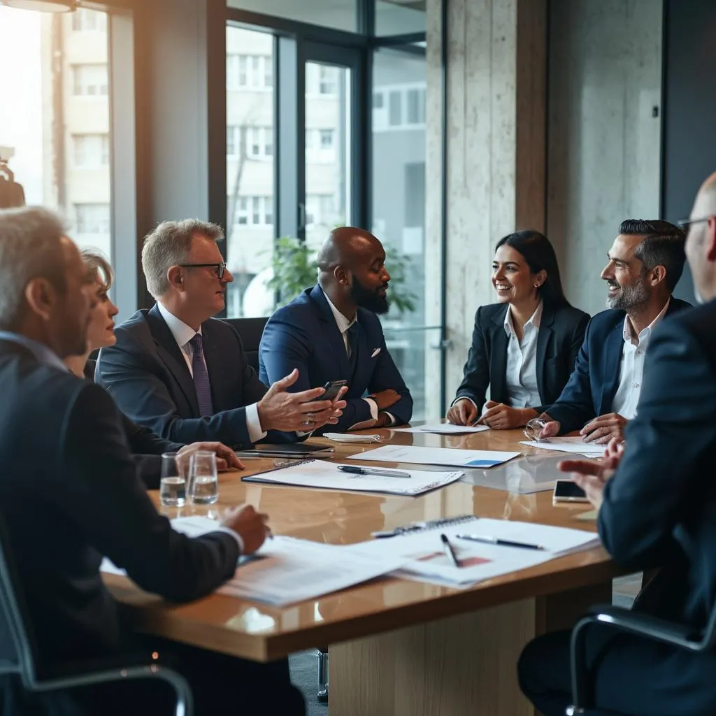 Reunión de directivos empresariales